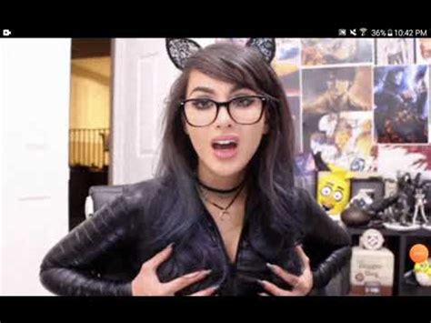 She loves attention and this video of her sticking some dildos up her pussy with her <b>tits</b> hanging out is proof. . Sssniperwolf show tits